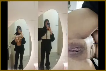 Cewek Jilbab Kacamata Penurut Pap Colmek Di WC Umum