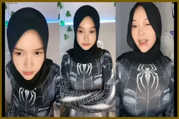 Live Show Host Sheii Trakteer Hijab Cosplay Spidergirl